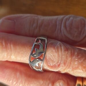 Sterling Silver dolphin ring.
